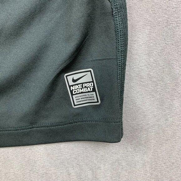 Nike Pro Combat Mens Shirt XL Fitted Red Gray Colorblock 3/4 Sleeve Swingman - Picture 5 of 11